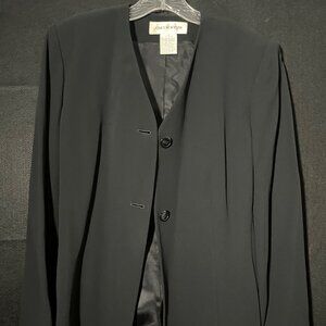 Jones New York Size 6 Women's Blazer Jacket Black 2 Button Vintage 90s